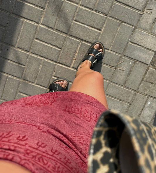 Burgundy Pareo Skirt