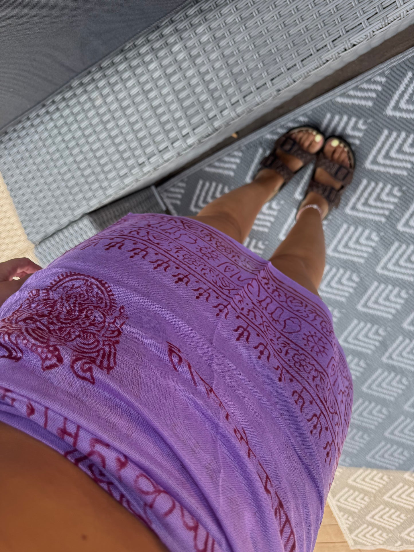 Dark Lilac Pareo Skirt