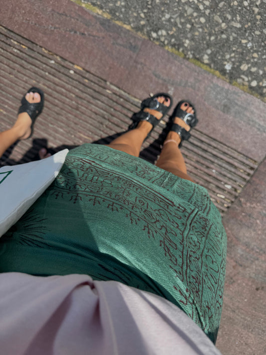Dark Green Pareo Skirt