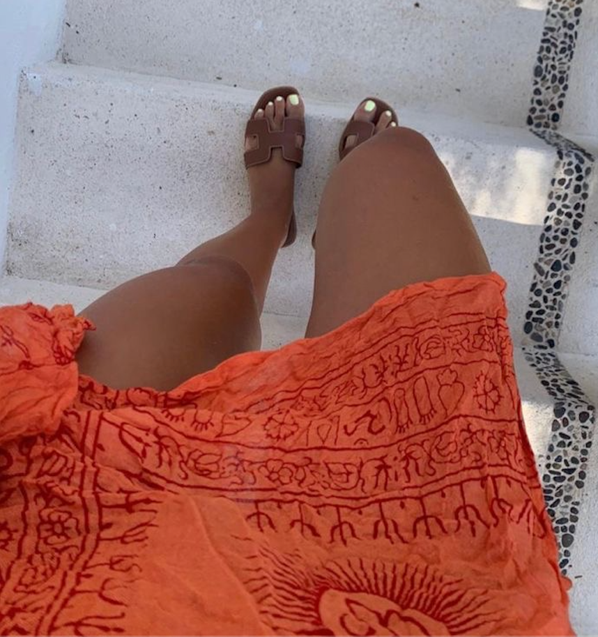 Orange Pareo Skirt